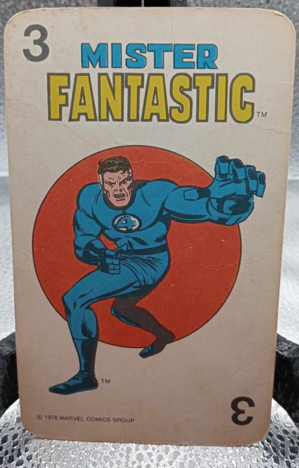 Bro-kant - Jeu de cartes Marvel Comics Super Heroes 1978 - Mister Fantastic