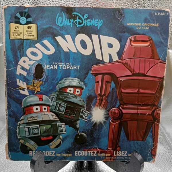 Livre disque "45T- le trou noir - Walt Disney" pour enfants