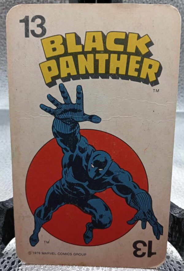 Bro-kant - Jeu de cartes Marvel Comics Super Heroes 1978 - Black Panther