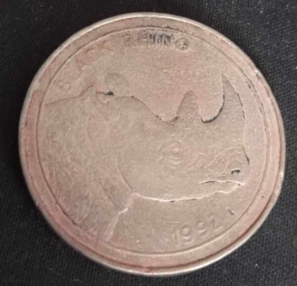 Médaille World Savers animal black rhino1992