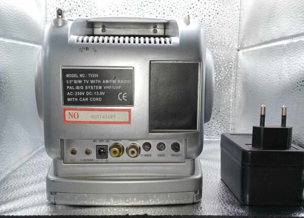 Bro-kant - Mini télé 5,5 pouces noir blanc avec radio - 1990