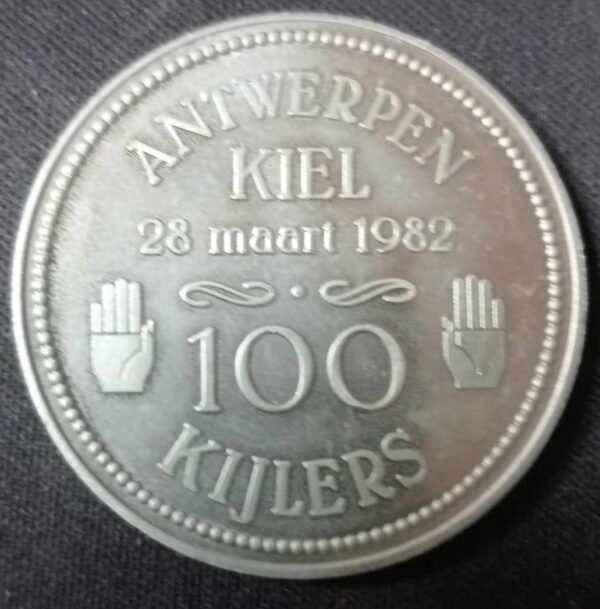 Bro-kant - Jeton Touristique Antwerpen Kiel - 100 Kijlers - 28 maart 1982