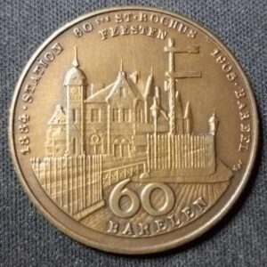 Bro-kant - Jeton touristique Halle ST Rochus - 60 barelen, souvenir de voyage et pièce de collection